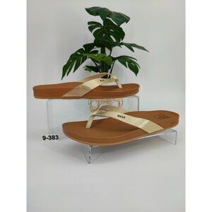 Reef Women’s Coushion Court Flip Flop Gold Sandals Size 9 US